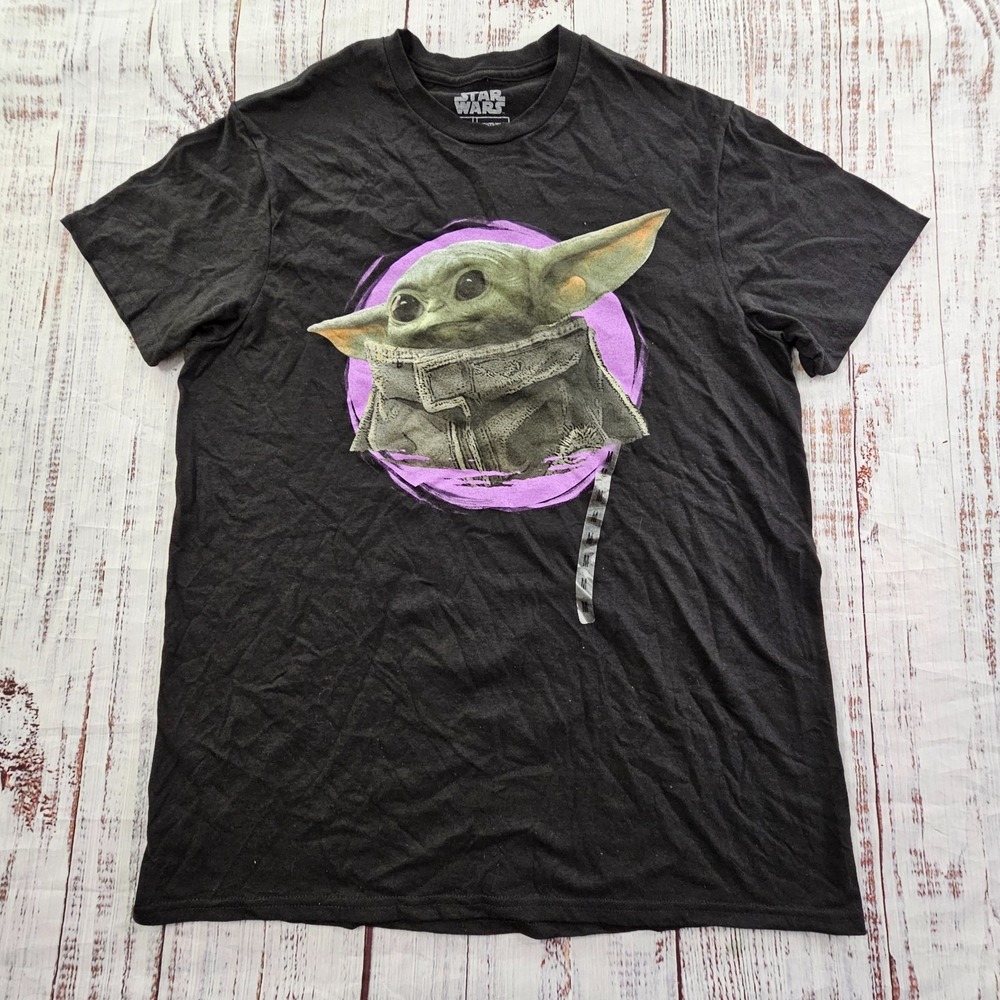 Baby Yoda Star Wars Fifth Sun Black Short Sleeve Cotton T-Shirt Men's M
